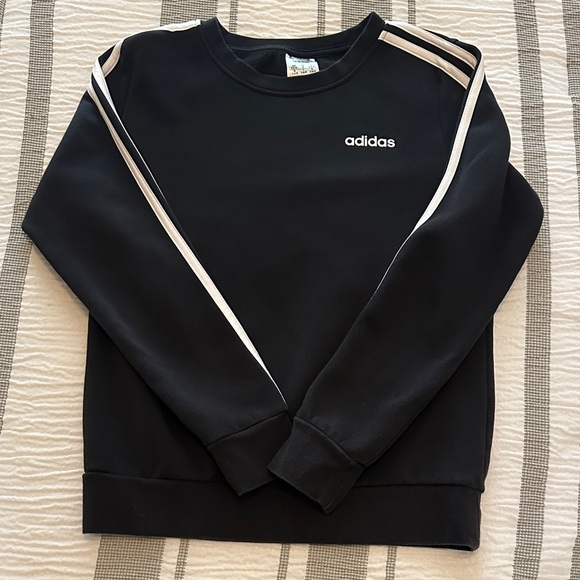 Adidas Black Crewneck with White Accents - Picture 1 of 2
